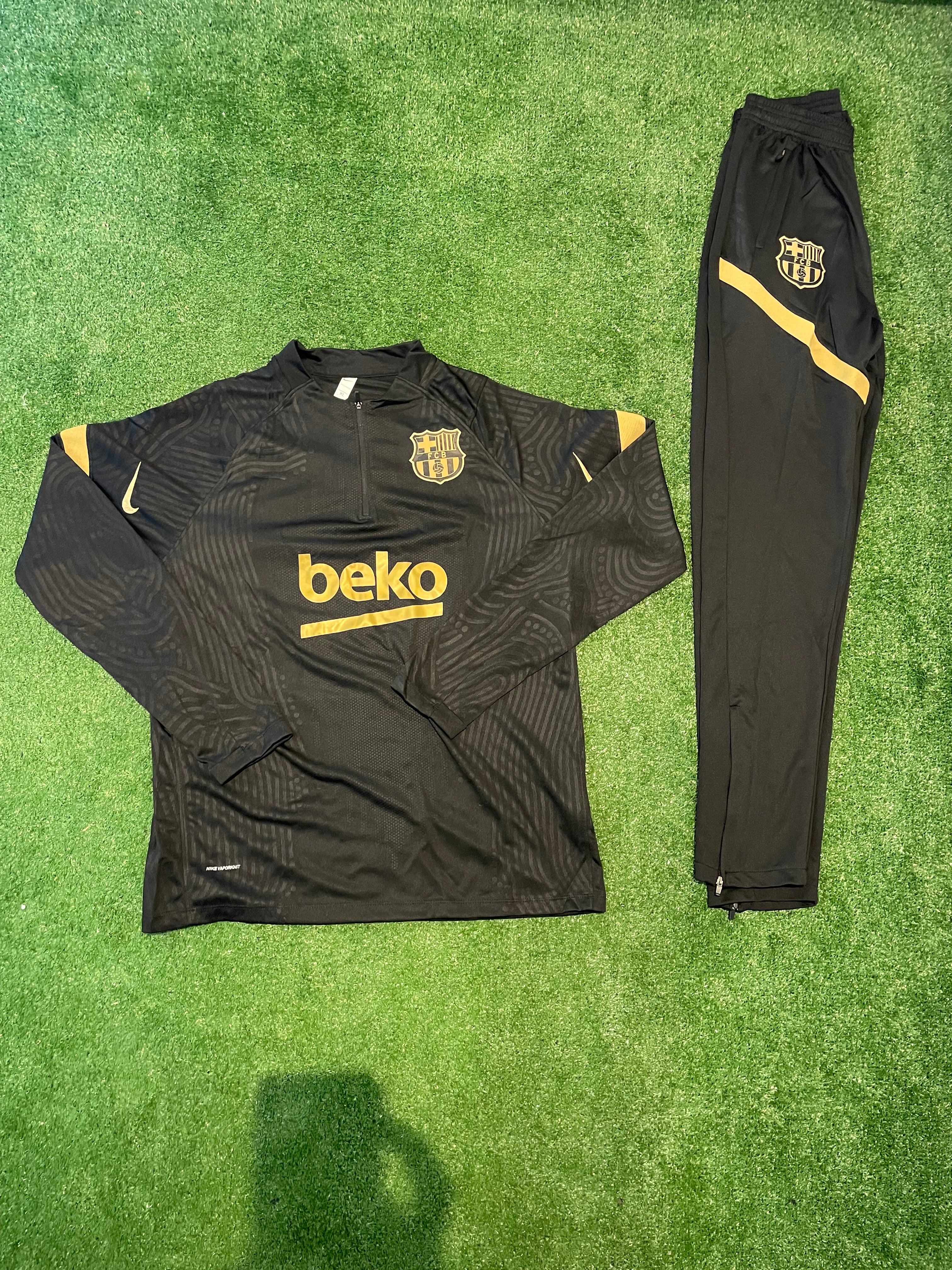 FC Barcelona tréninková mikina – černá/zlatá